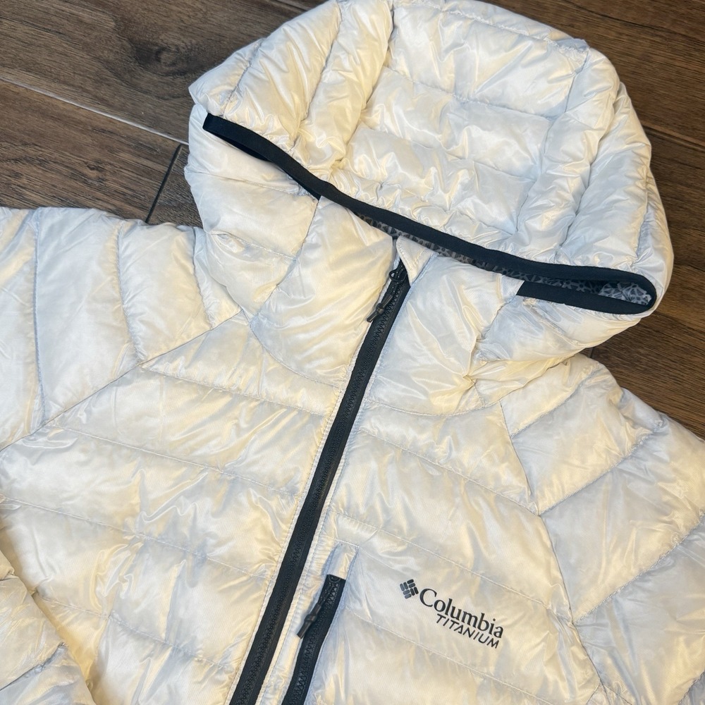 Columbia Titanium Omni-Heat Artic‎ Crest Down Hooded Jacket Women's 1X New $280
